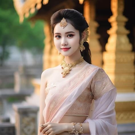 Una Tailandesa De A Os Con Una Belleza De Diosa Foto Premium