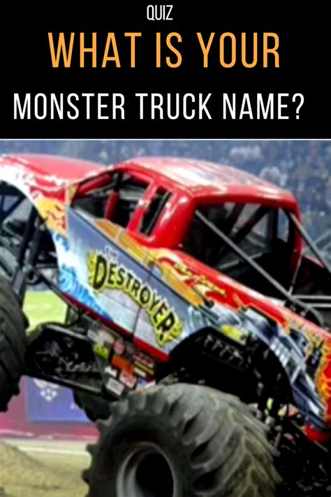 Whats Your Monster Truck Name Monster Trucks Truck