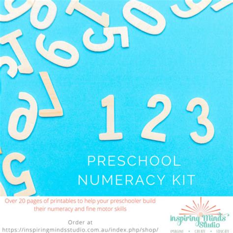 Preschool Numeracy Kit Inspiring Minds Studio