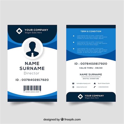 Free Vector Id Card Template