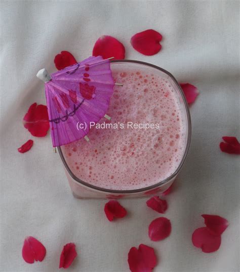 padma s recipes rose milk shake
