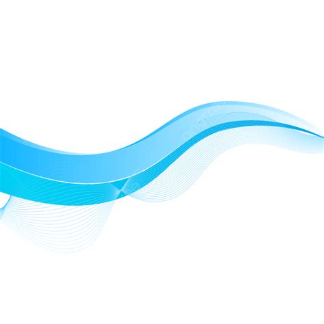 Blue Wavy Lines Background Cartoon Curved Abstract Wave Wavy Lines