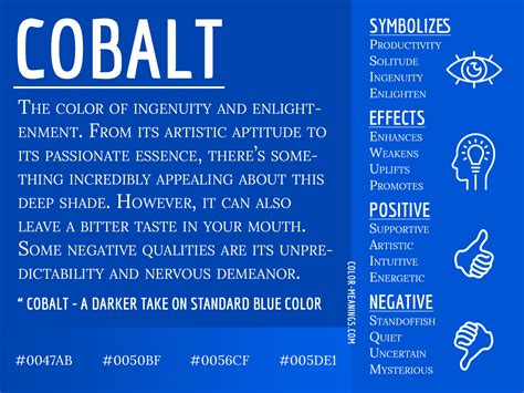 Cobalt Color Meaning The Color Cobalt Symbolizes Ingenuity And
