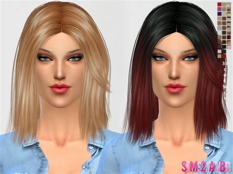 My Sims 4 Blog Sims2fanbg Medium Hair 01 For Females
