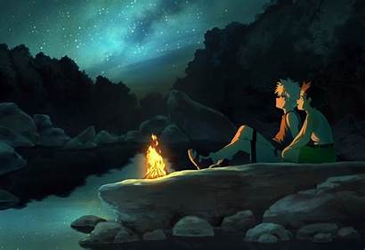 Gon Killua Hunter Zoldyck Anime Fanart Campfire