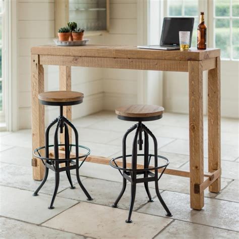 12 results for table and bar stools. A tall bar table handcrafted from reclaimed pine in a ...