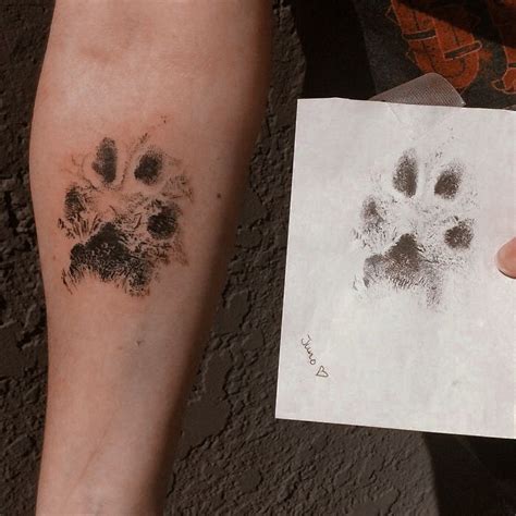 Pawprint Tattoo Dog Paw Tattoo Dog Tattoos Cute Tattoos Print