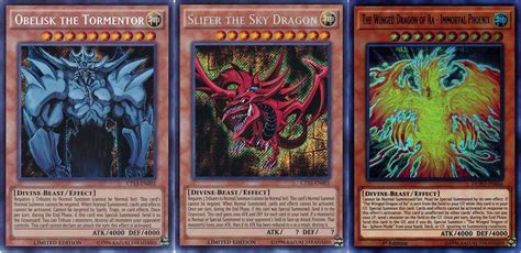 Buy Yugioh All 3 Yu Gi Oh Duel Monster Legendary Egyptian God Cards