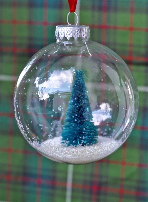 Snow Globe Ornaments Diy Tutorial Clear Christmas Ornaments