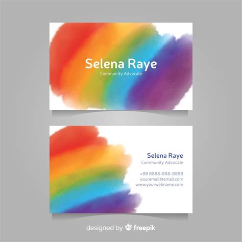 Premium Vector Colorful Business Card Template