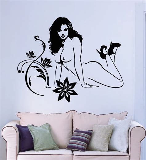 Wall Stickers Vinyl Decal Hot Sexy Naked Attractive Gorgeous Girl In