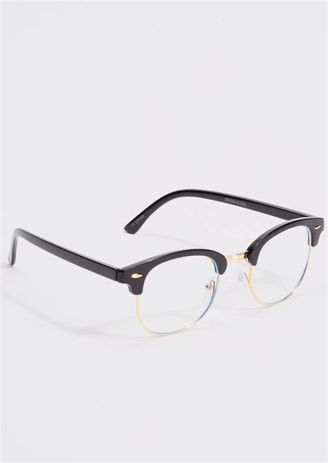 Black Frame Gold Hardware Blue Light Glasses Sunglasses Rue21 Black Frame Glasses Mens