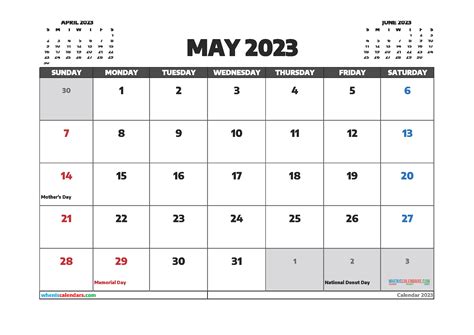 Free Printable May 2023 Calendar 12 Templates
