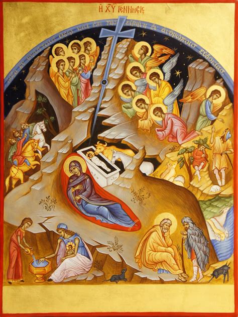 Nativity Of Jesus Christ Icon Nativity Icon Hand Painted Etsy