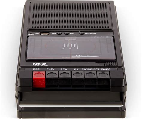 Buy Qfx Retro 39 Shoebox Tape Recorder Tape Deck Usb 2 0 Built In Microphone 3 5 Speaker