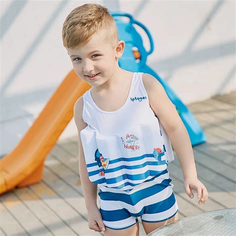 Sabolay Floating Buoyancy Swimwear Striped Baby Boys Swimsuits One