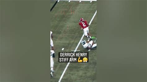 Derrick Henry Stiff Arm At Alabama 💪😤 All Hail The King 👑 Shorts