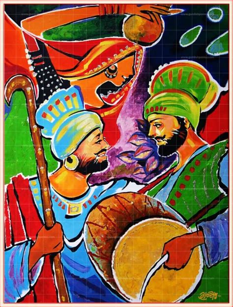 Traditional Culture Punjabi Painting Sikh Artgolden Temple