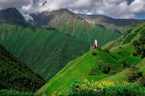 Majestic Landscapes Of The Mountain Ingushetia Russia Landscape