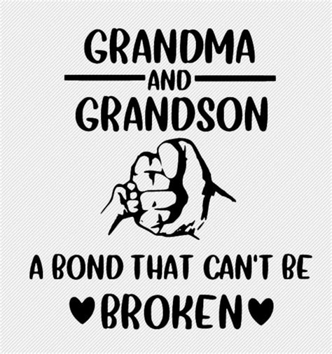 Grandma And Grandsons Bond That Cant Be Broken Svg Grandma Etsy My