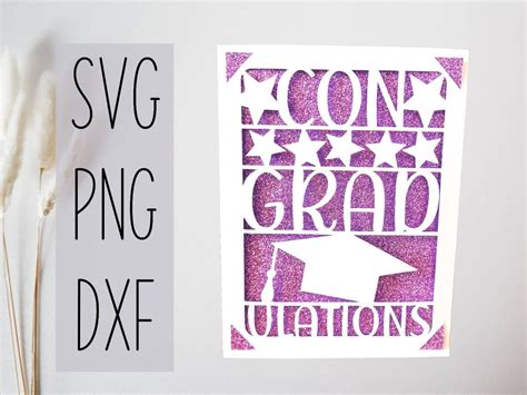 Graduation Svg Card Digital File Compatible With Cricut And Etsy