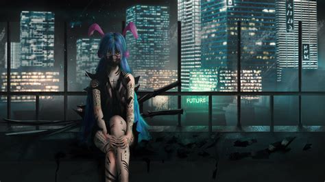 Anime Girl Future Wallpaper