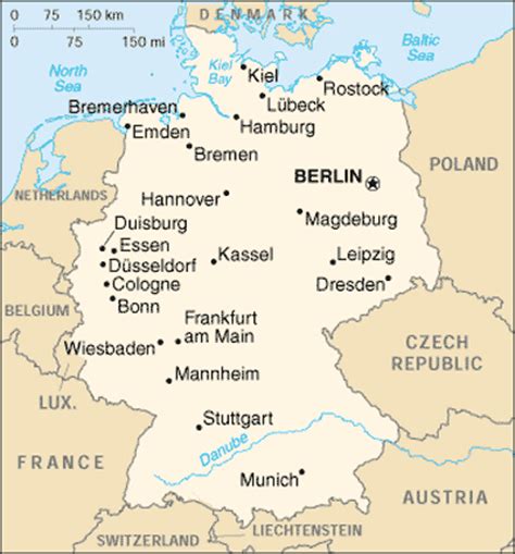 Na západě sousedí německo s francií, lucemburskem, belgií a nizozemskem. Německo :: Cestovani-vlakem
