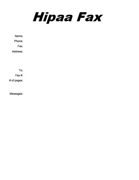 ️ Create A Free Hipaa Fax Cover Sheet Pdf Template Pdf