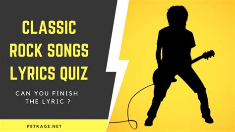It may seem easy to find song lyrics online these days, but that's not always true. Classic Rock Song Lyrics Quiz | Rock songs, Classic rock ...