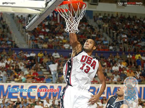 Basketball • sports date published : Tim Duncan USA Team Wallpaper