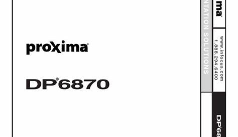 proxima proxima dp6870 user s guide