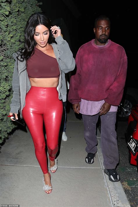 Kim Kardashian Shows Off Her Hourglass Curves In Skintight Scarlet Pants And A Crop Top Daily