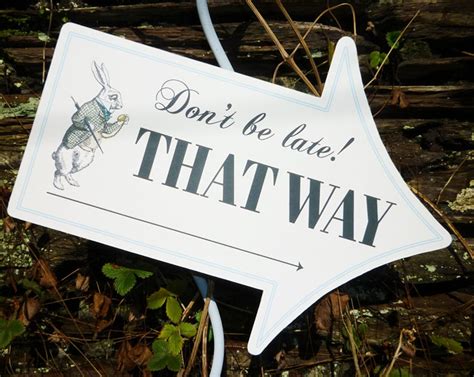 Alice In Wonderland Signs This Way That Way Arrows Printable Etsy