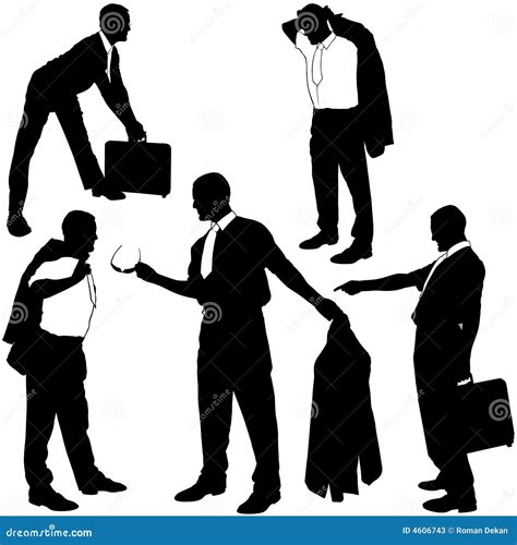 Manager Silhouettes Everyday Life Stock Vector Illustration Of
