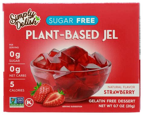 simply delish natural jel dessert sugar free strawberry 0 7 oz