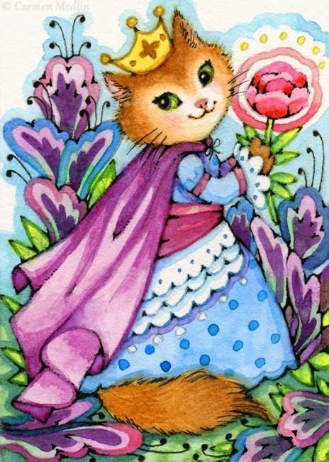 The Wondrous Garden Aceo Cat Art Art Watercolor Cat