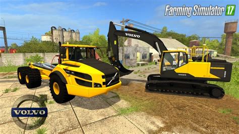 Volvo Ec300e Excavator And A40 Truck Pack Fs17 Mod Mod For Farming