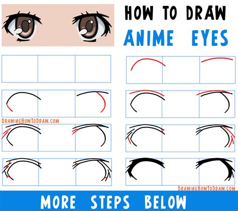How To Draw Eyes Anime Manga Drawing Anime Eyes Easy Step By Step Drawing Tutorial How