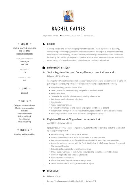 Katherine gallagher nu 310 exemplar 2/21/2012 i arrived to work well rested and ready to start the day. Registered Nurse Resume Sample & Writing Guide | +12 ...