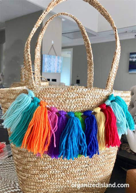 Diy Straw Tote Bag Quick Craft Idea Organized Island