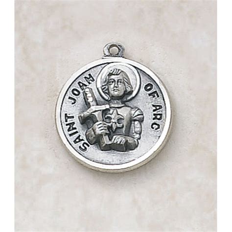Saint Joan Of Arc Medal In Sterling Silver Patron Saints Catholic