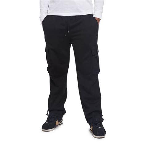 Victorious Mens Heavyweight Fleece Relaxed Lounge Cargo Sweatpants