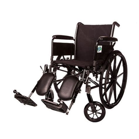 Healthline Lightweight Folding Wheelchair With Removable Arms And