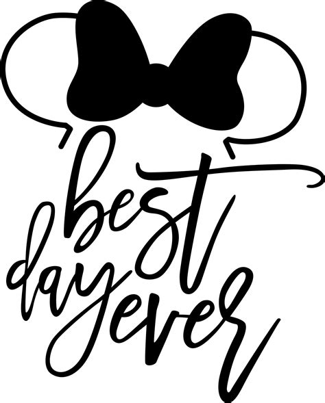 Disney World Best Day Cricut Silhouette Minnie Mouse Svg Best Birthday