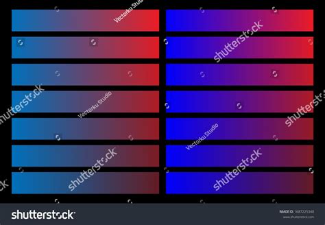 Red and blue gradient harmony color pallete. Modern pallete. An example ...