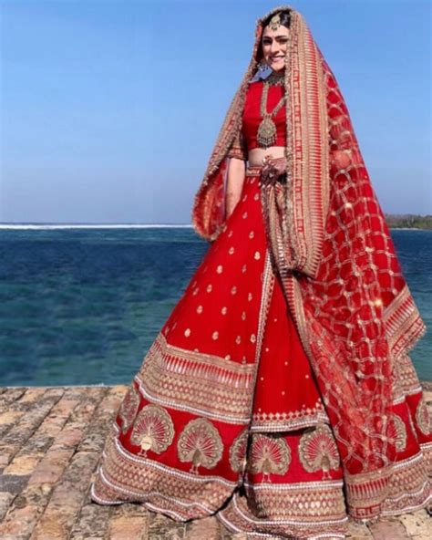 Deepika Padukone Red Bridal Lehenga Bridal Lehenga Red Indian Bride Outfits Indian Bridal Dress