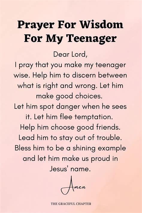 12 Prayers For My Teenager The Graceful Chapter