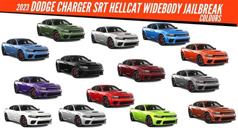 2023 Dodge Charger Srt Hellcat Widebody Jailbreak All Colors Autobics