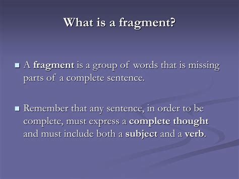 Fragments Meaning
