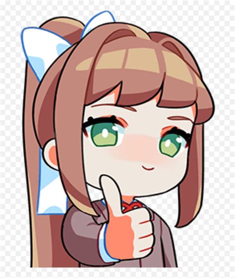 Monika Ddlc Sticker Line Literature Club Literature Club Monika Ddlc